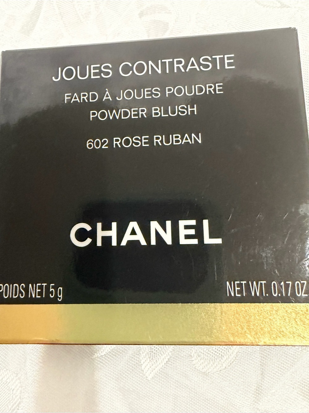 CHANEL Joues Contraste Powder Blush - Rose Ruban Pink #602 New - Picture 7 of 8